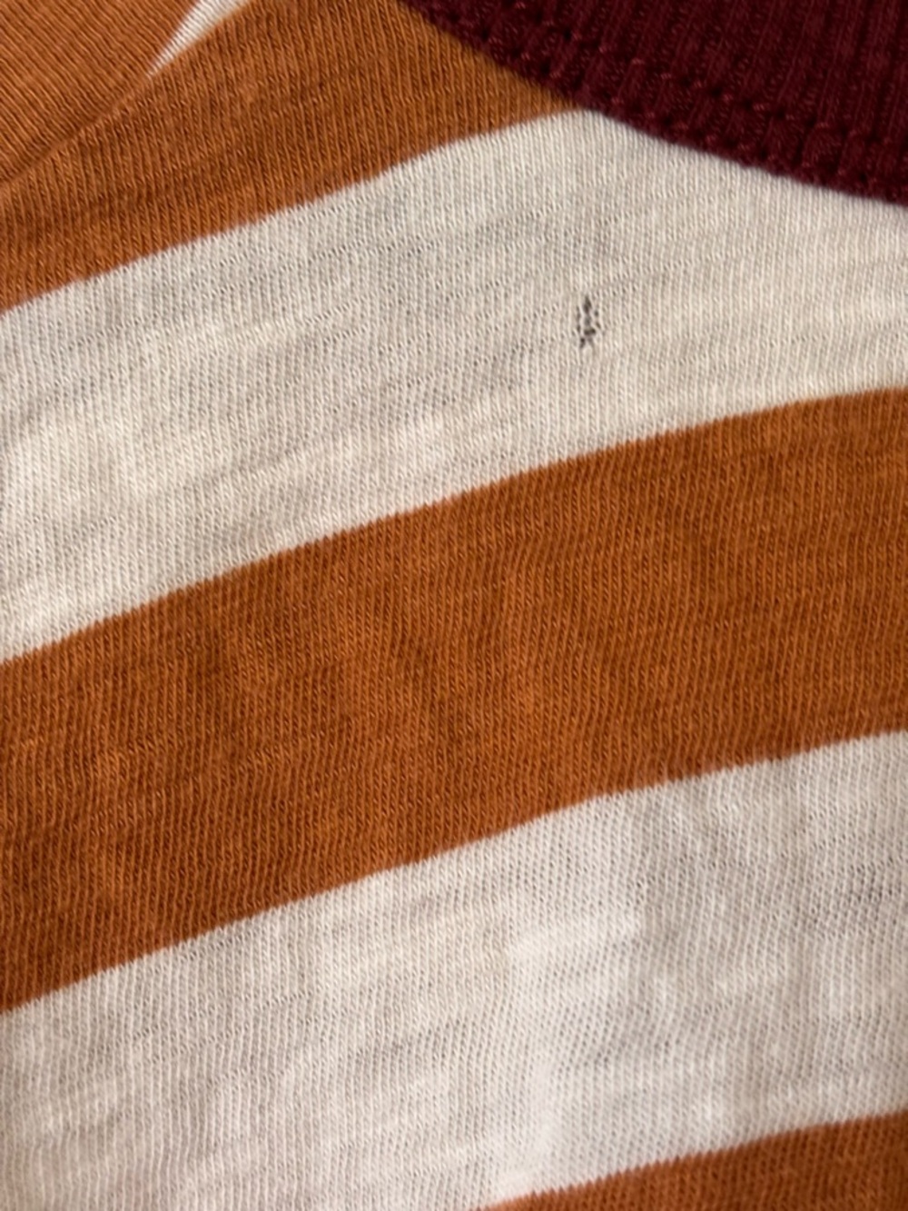 🌸 Madewell Women’s Medium Striped Crewneck T-Shirt Rust/Cream - Picture 5 of 5
